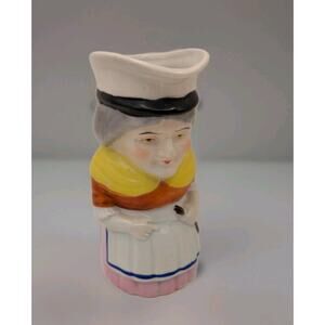 1950's "JUDY" Toby China Creamer Pitcher Jug Made in Japan Babushka 5.4"